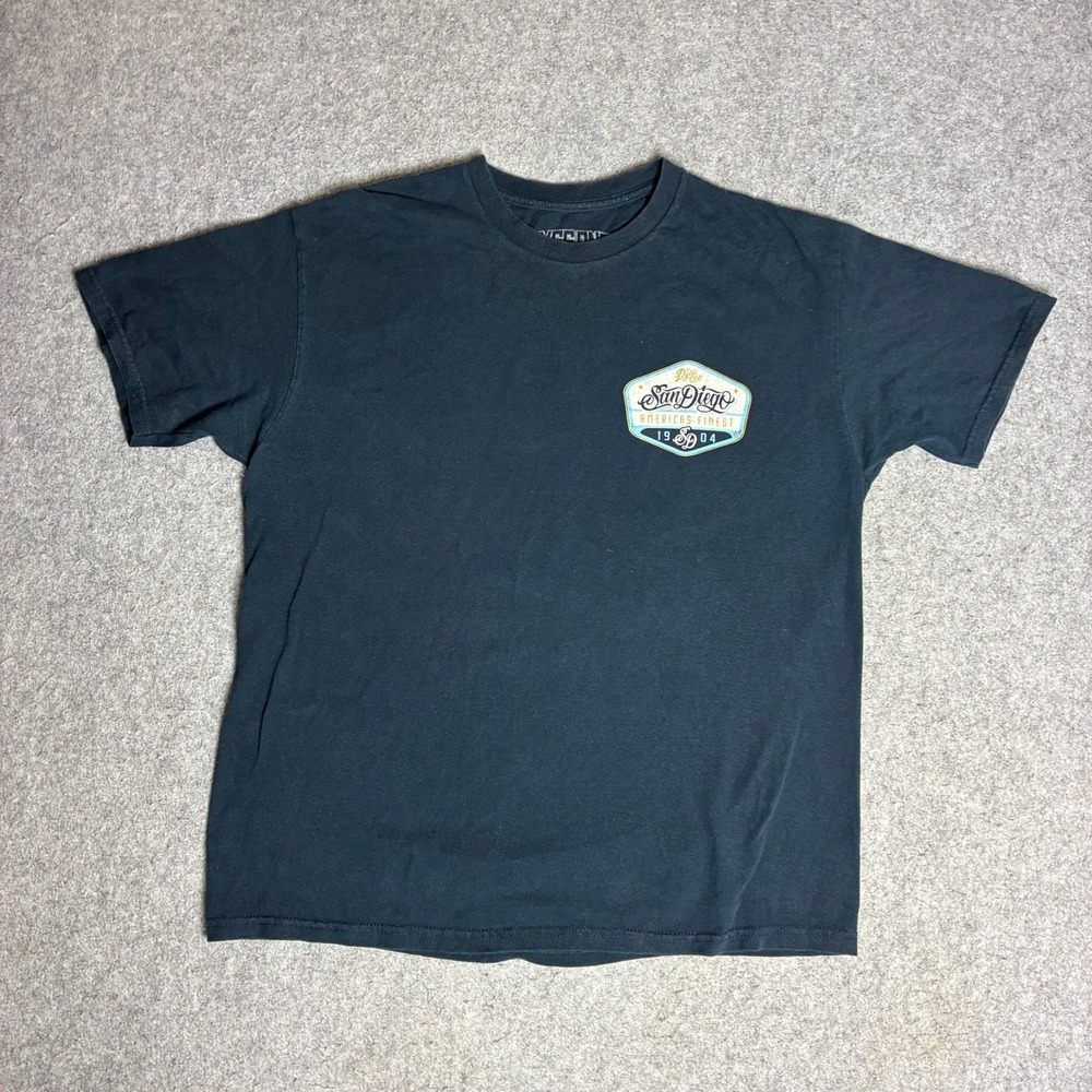 Dyse One San Diego Graphic Tee Mens L Black Excellent Short Sleeve USA Made